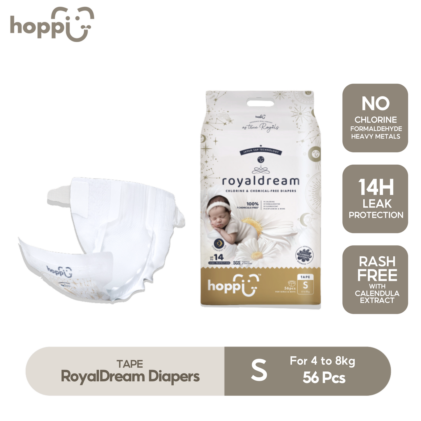 Hoppi RoyalDream Baby Diaper Tape