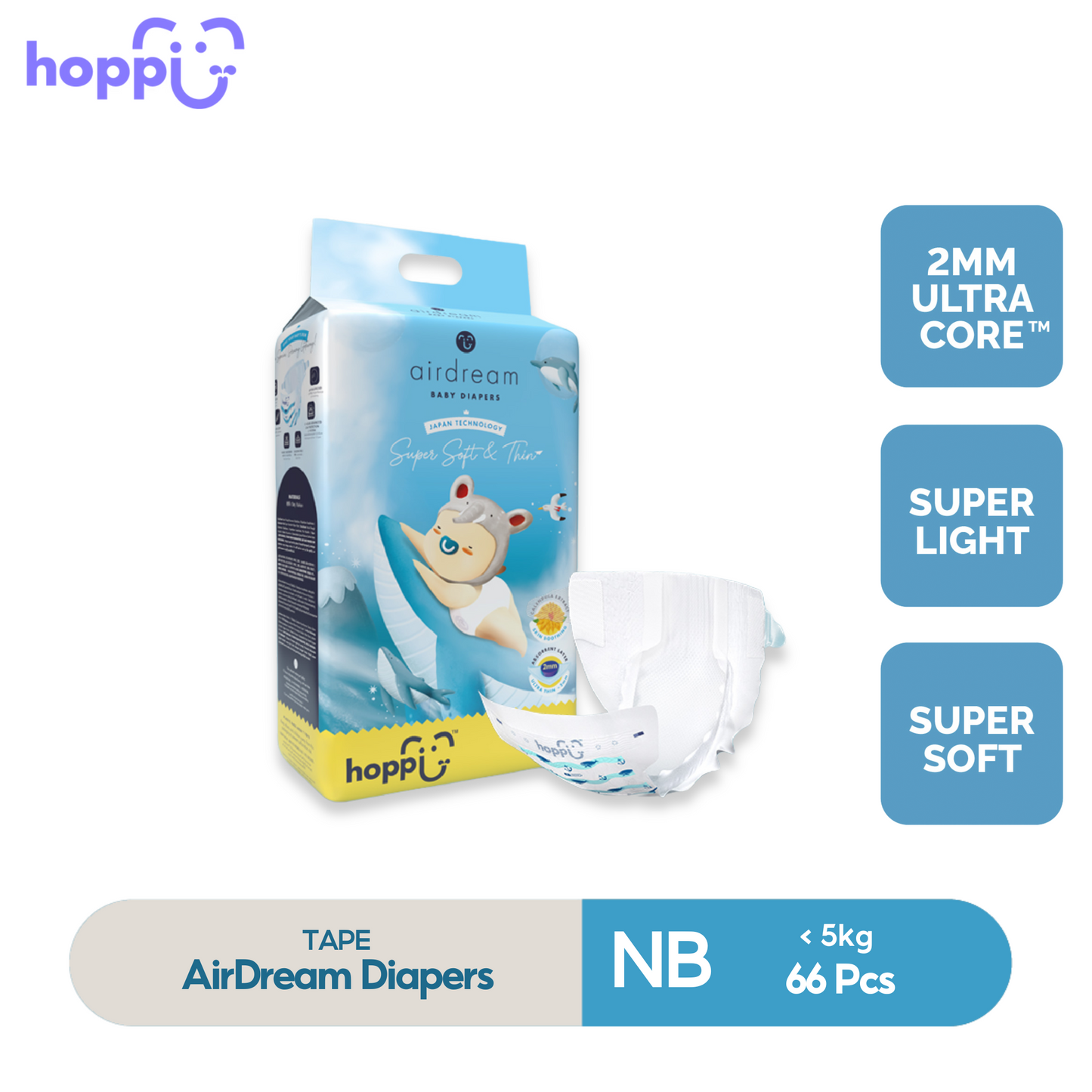 Hoppi AirDream Baby Diaper Tape