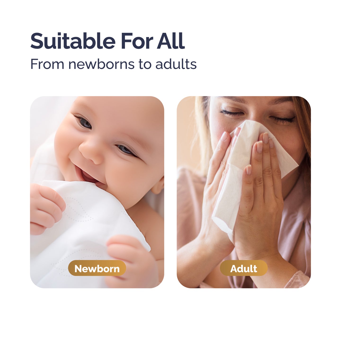 Hoppi RoyalDream Baby Tissue (40 Wipes x 10 Packs)