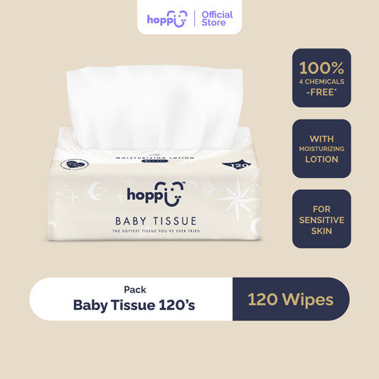 Hoppi RoyalDream Baby Tissue (120 Wipes x 1 Pack)