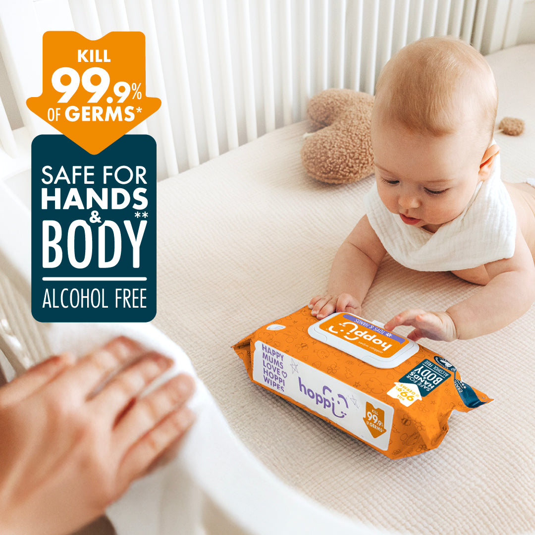 Hoppi Antibacterial Wipes (20 Wipes x 5 Packs)