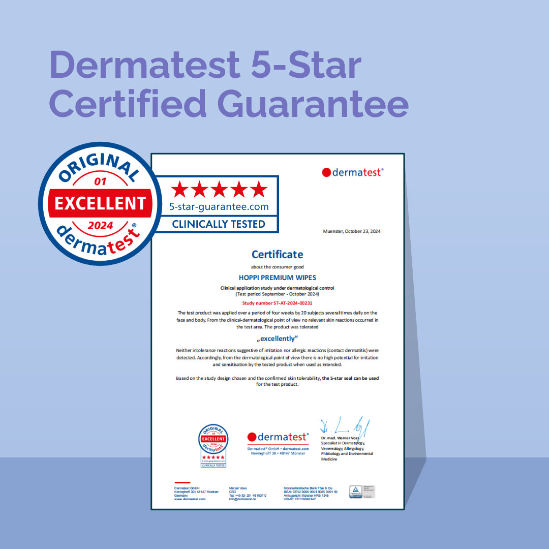 Hoppi Premium Wipes Dermatologically Tested (80 Wipes x 3 Packs)