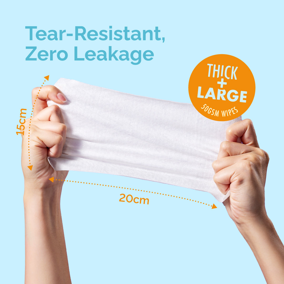 Hoppi Baby Wet Wipes (80 Wipes x 3 Packs)