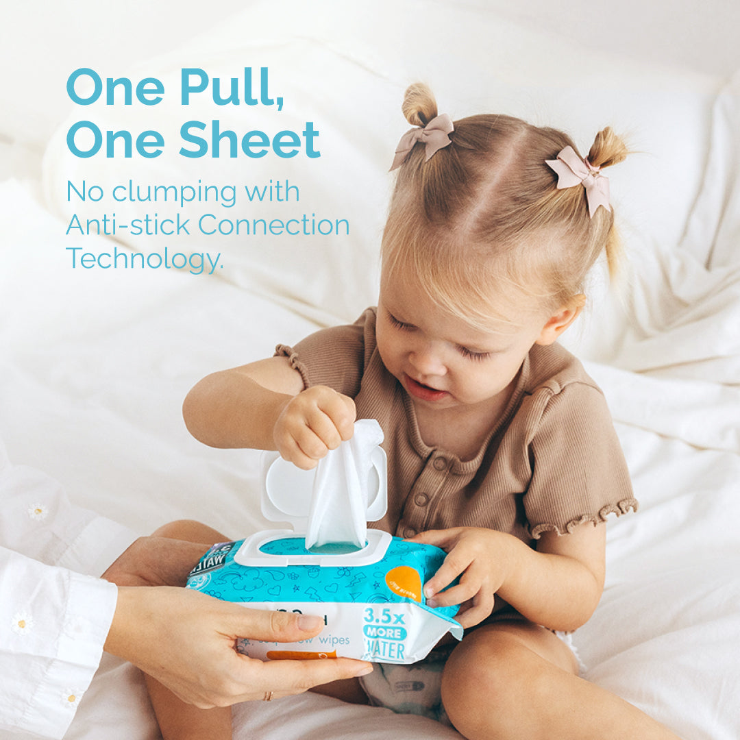 Hoppi Baby Wet Wipes (80 Wipes x 3 Packs)